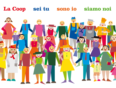 Illustrazione della campagna di comunicazione delle assemblee separate di bilancio 2013 di Coop Lombardia