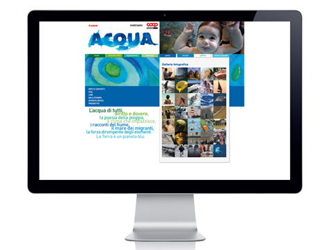 Homepage del sito del concorso fotografico 'Acqua'