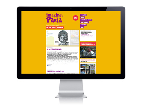 Homepage del sito di imagine.pavia