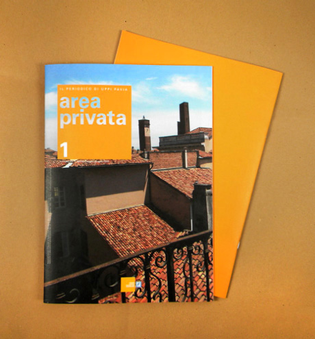 Progettazione del periodico di Uppi Pavia 'Area Privata'
