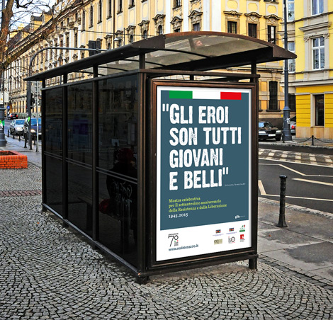 Poster della mostra per il 70 anniversario della Resistenza a Milano e provincia