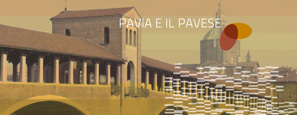 Copertina di presentazione dello studio d’identità visiva per la promozione di itinerari  turistici 
    nella provincia pavia