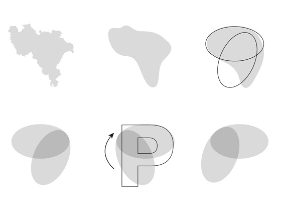 Studio del logo di identità visiva per la promozione di itinerari turistici nella provincia pavia