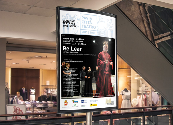 Render del poster affisso per la promozione del Teatro Fraschini di Pavia